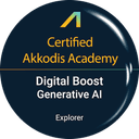 Akkodis badge artwork for Digital Boost GP: Generative AI - Explorer
