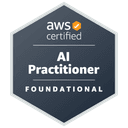 AWS badge artwork for AWS Certified AI Practitioner