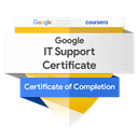 Google badge artwork for Google IT Support Certificate