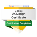 Google badge artwork for Google UX Design Certificate