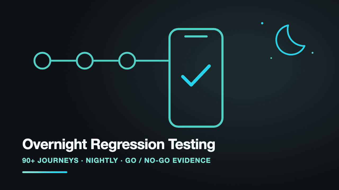 Cover image for Automating Mobile App Regression: Overnight Testing & Evidence-Based Releases