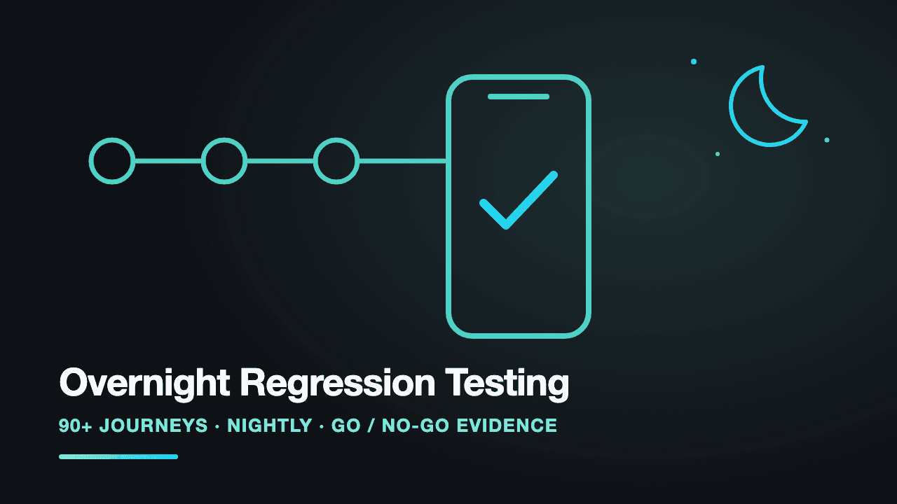 Cover image for Automating Mobile App Regression: Overnight Testing & Evidence-Based Releases